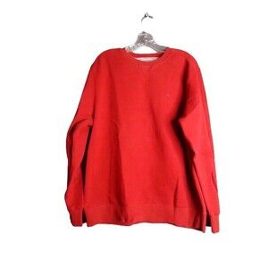 IZOD Red Sweater Long Sleeve Crew Neck Pullover Cotton Blend Mens Size Medium